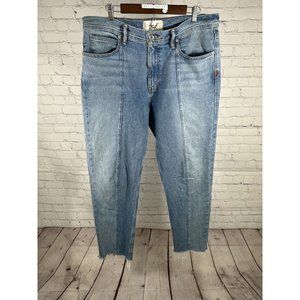 BDG Urban Outfitters Dad Slim Tapered Fit Light Wash Distressed Jeans (36 x 29)